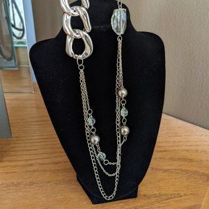 Long Silver Necklace